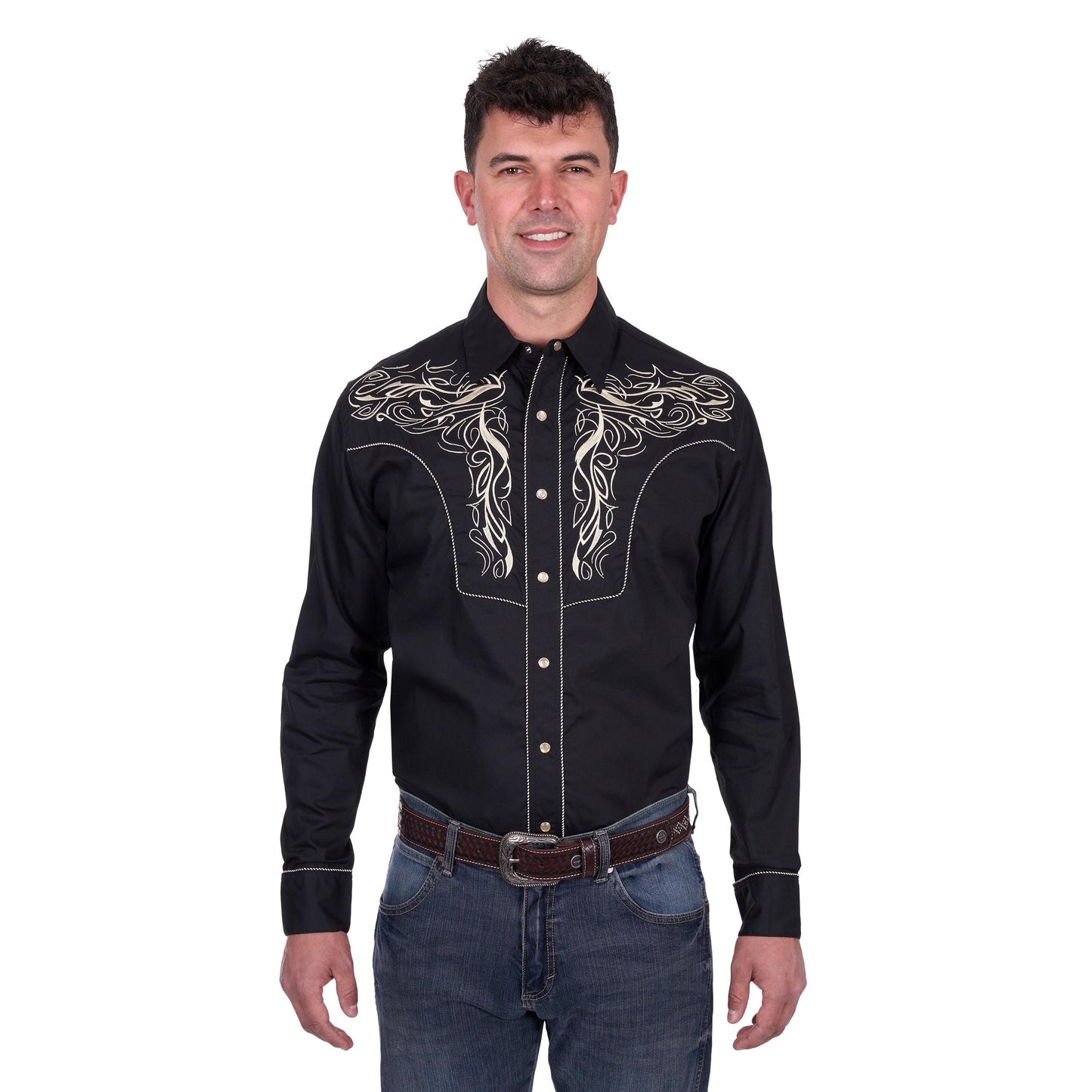 WRANGLER MENS CARLOS EMBROIDERED SHIRT