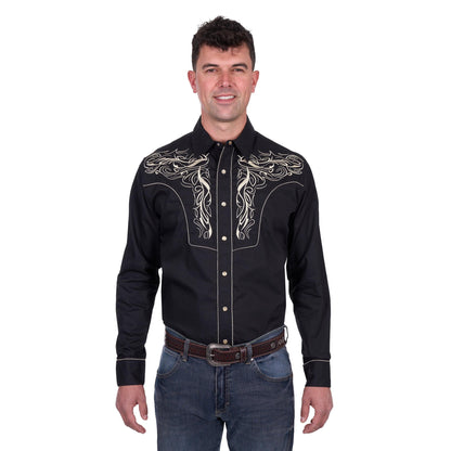 WRANGLER MENS CARLOS EMBROIDERED SHIRT