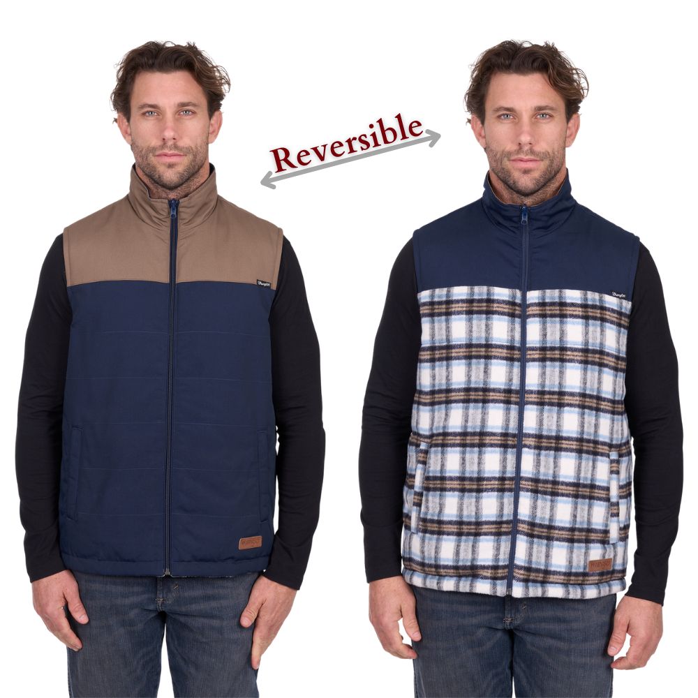 WRANGLER MENS DEAN REVERSIBLE VEST-Ranges Country