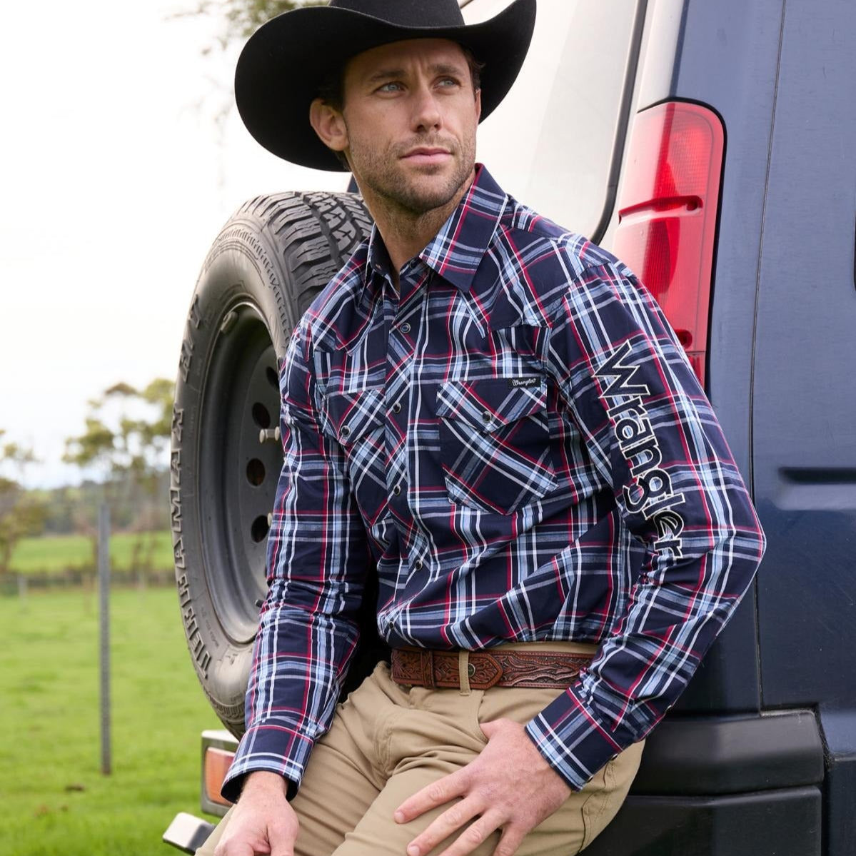 WRANGLER MENS HUGO LOGO SHIRT