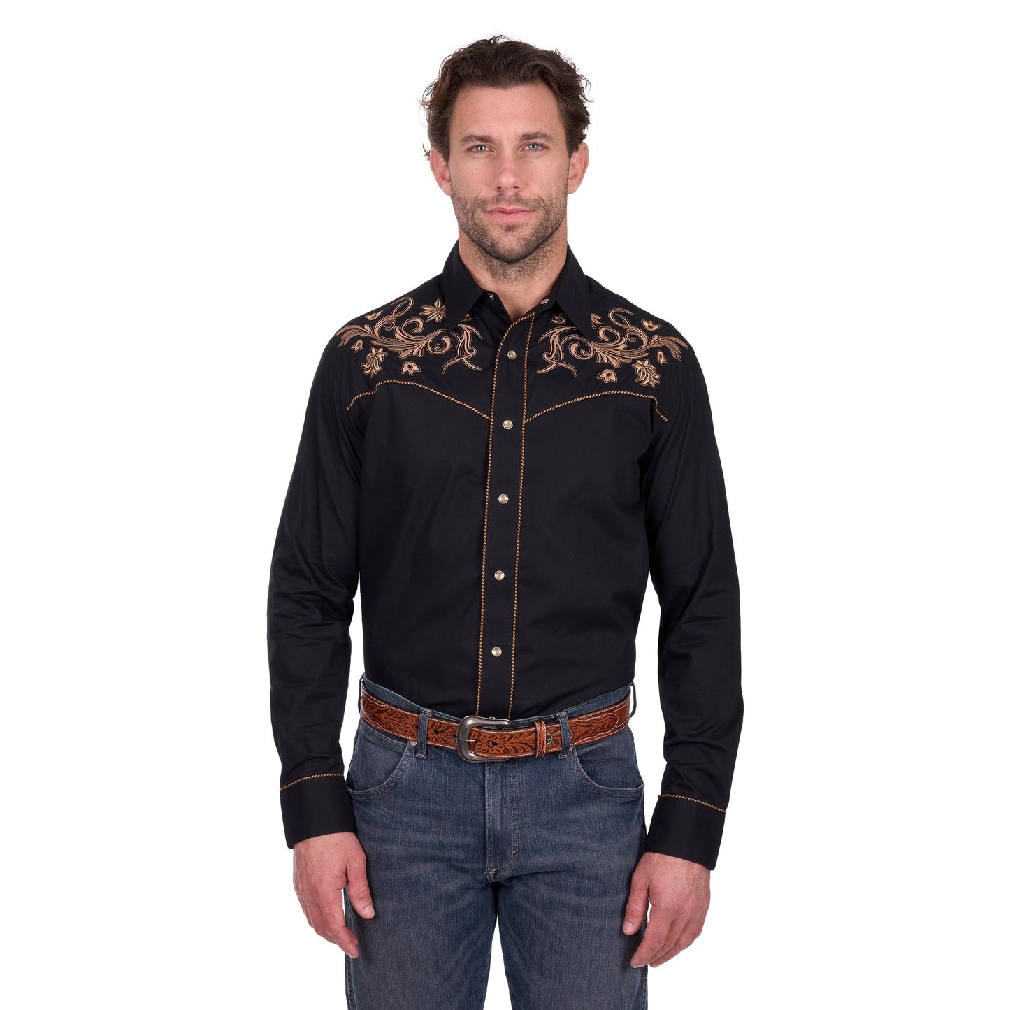 WRANGLER MENS LUKE EMBROIDERED SHIRT