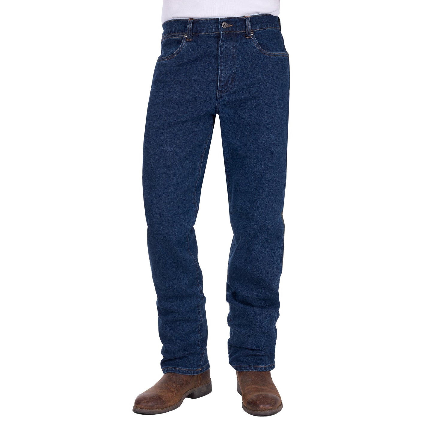 WRANGLER MENS ORIGINAL RINSE LOWER RISE STRAIGHT LEG JEANS