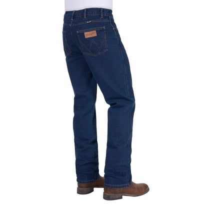 WRANGLER MENS ORIGINAL RINSE LOWER RISE STRAIGHT LEG JEANS