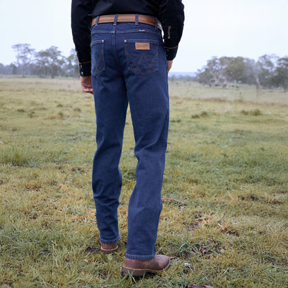 WRANGLER MENS ORIGINAL RINSE LOWER RISE STRAIGHT LEG JEANS-Ranges Country