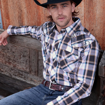 WRANGLER MENS RICKY EMBROIDERED SHIRT