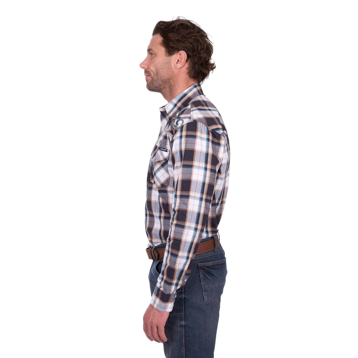 WRANGLER MENS RICKY EMBROIDERED SHIRT