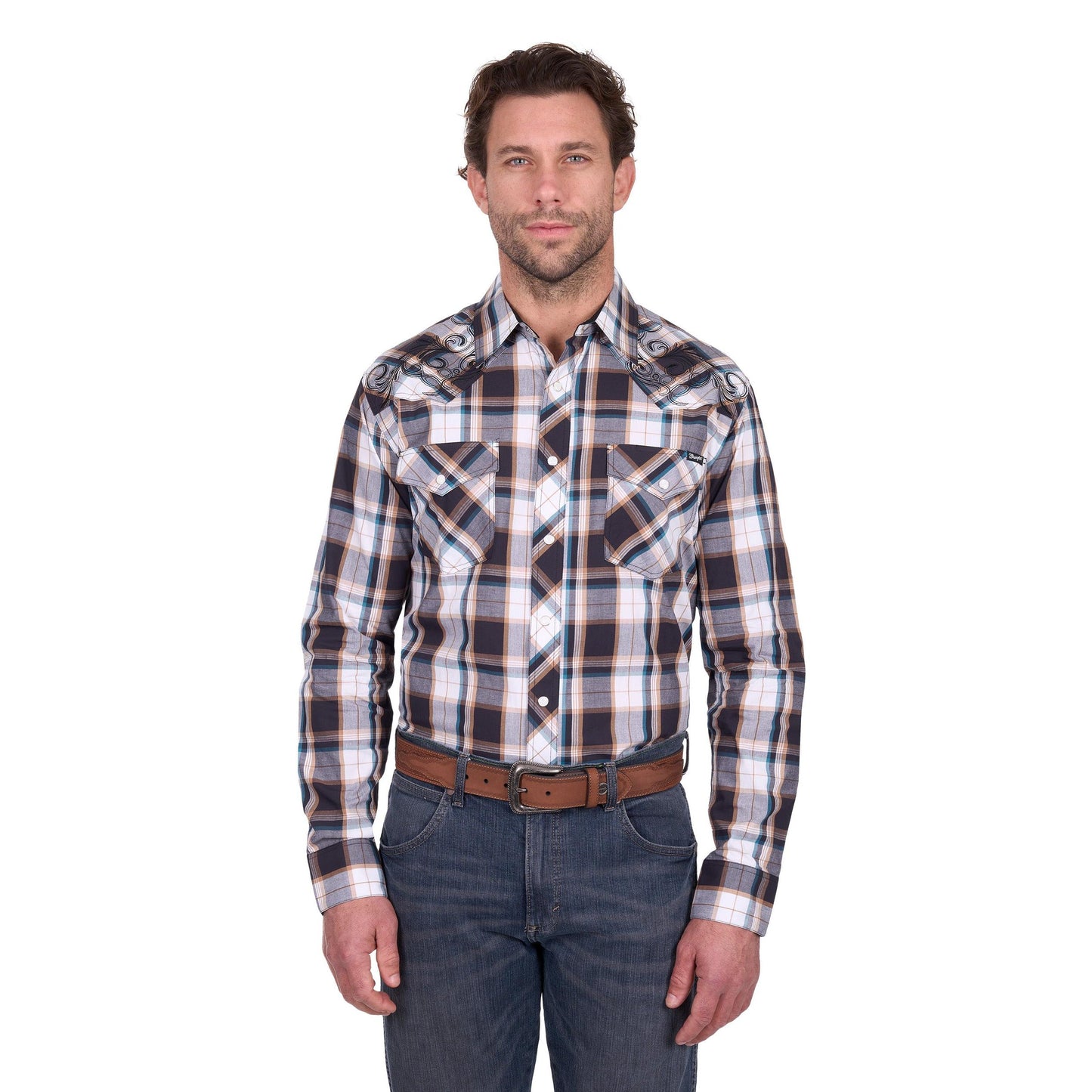 WRANGLER MENS RICKY EMBROIDERED SHIRT