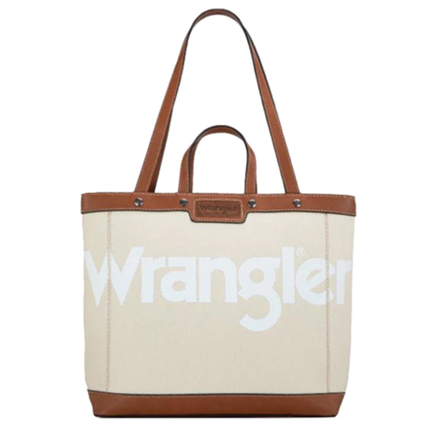 WRANGLER SOUTHWESTERN CANVAS ICONIC LOGO TOTE BAG-Ranges Country