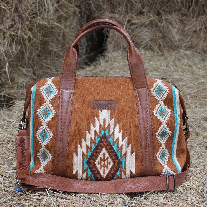 WRANGLER SOUTHWESTERN MAYA AZTEC DUFFLE BAG