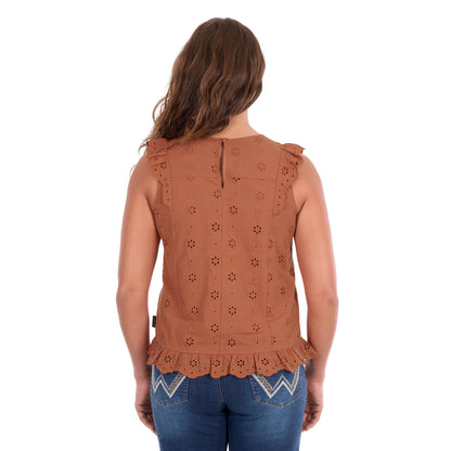 WRANGLER WOMENS GRACE SLEEVELESS BLOUSE