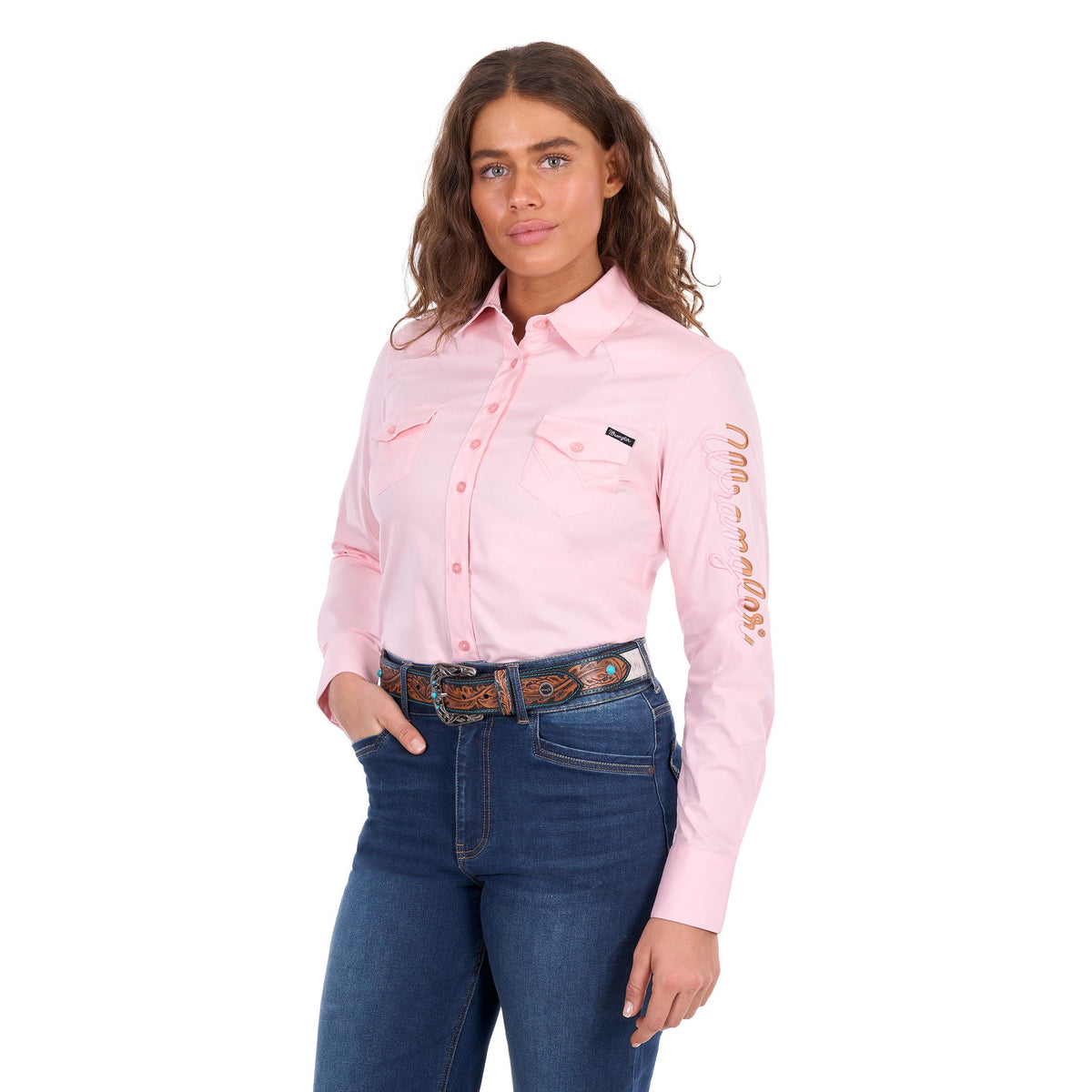 WRANGLER WOMENS HAZEL LOGO SHIRT-Ranges Country