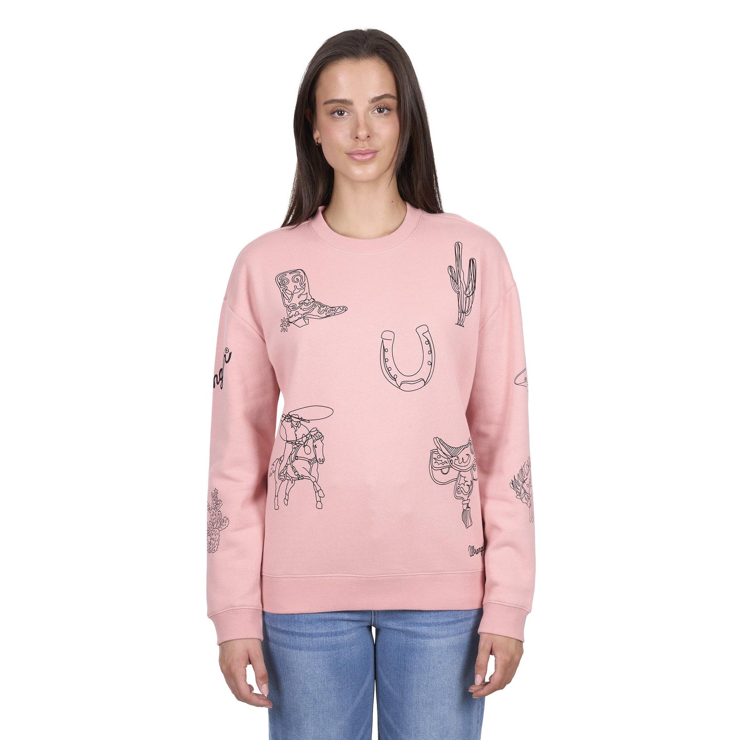 WRANGLER WOMENS MALLORY CREW-Ranges Country