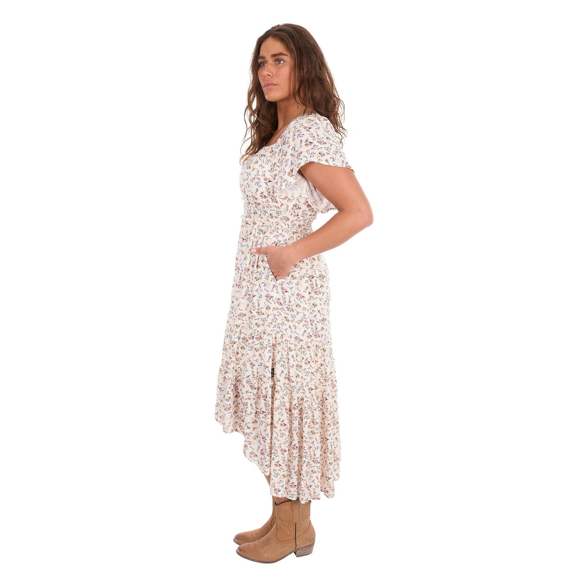 WRANGLER WOMENS RENEE SHORT SLEEVE DRESS