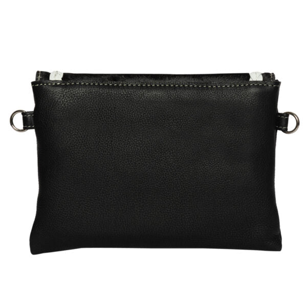 WACO CONTRAST LEATHER STITCH COWHIDE SMALL BOHO BAG