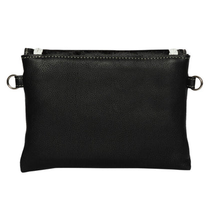 WACO CONTRAST LEATHER STITCH COWHIDE SMALL BOHO BAG