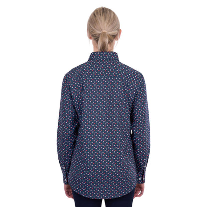HARD SLOG WOMENS FIORA HALF BUTTON SHIRT