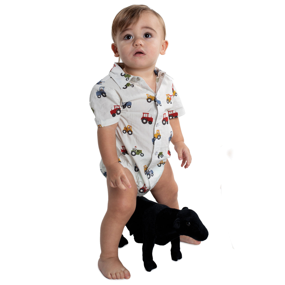 JUST COUNTRY INFANT FRANKIE TRACTORS JUMPSUIT