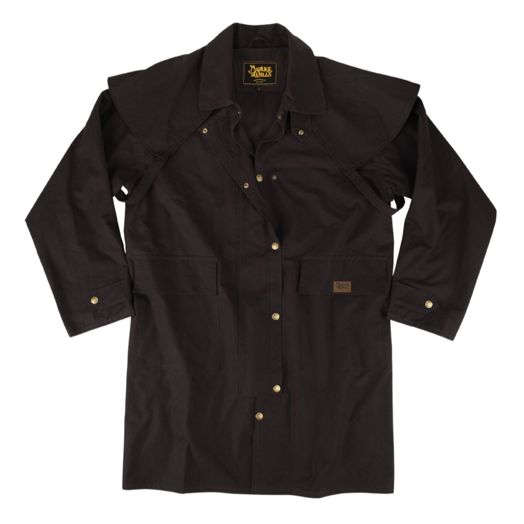 BURKE & WILLS STOCKMAN OILSKIN SHORT COAT