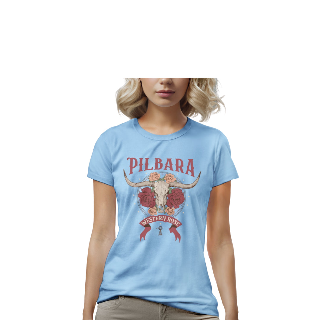 PILBARA KIDS WESTERN ROSE TEE
