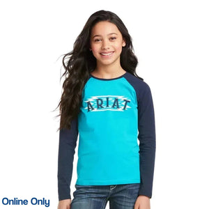 ARIAT GIRLS REAL AZTEC LOGO TOP-Ranges Country