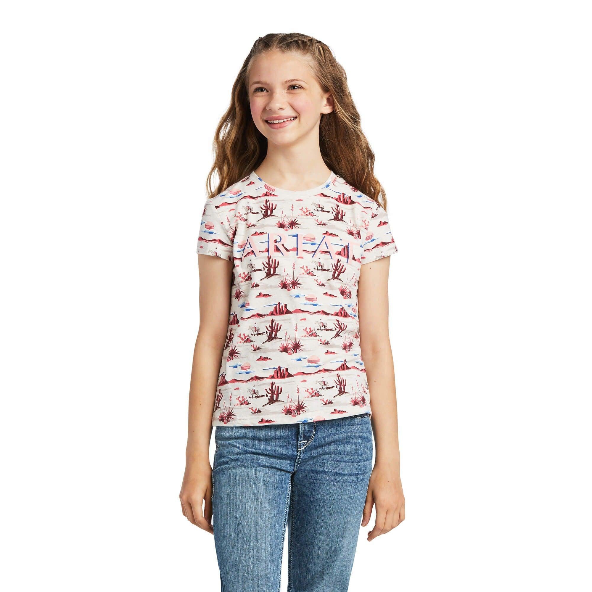 ARIAT GIRLS REAL YUMA TEE-Ranges Country