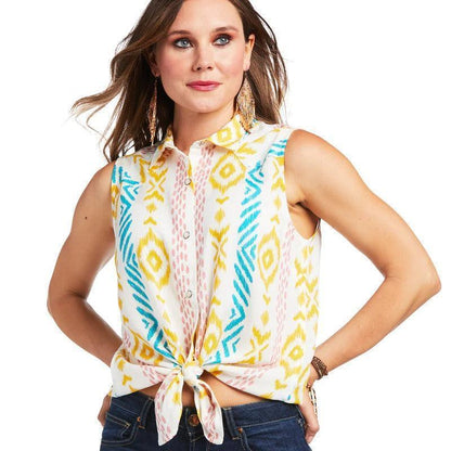ARIAT WOMENS GREAT BASIN SLEEVELESS SHIRT-Ranges Country