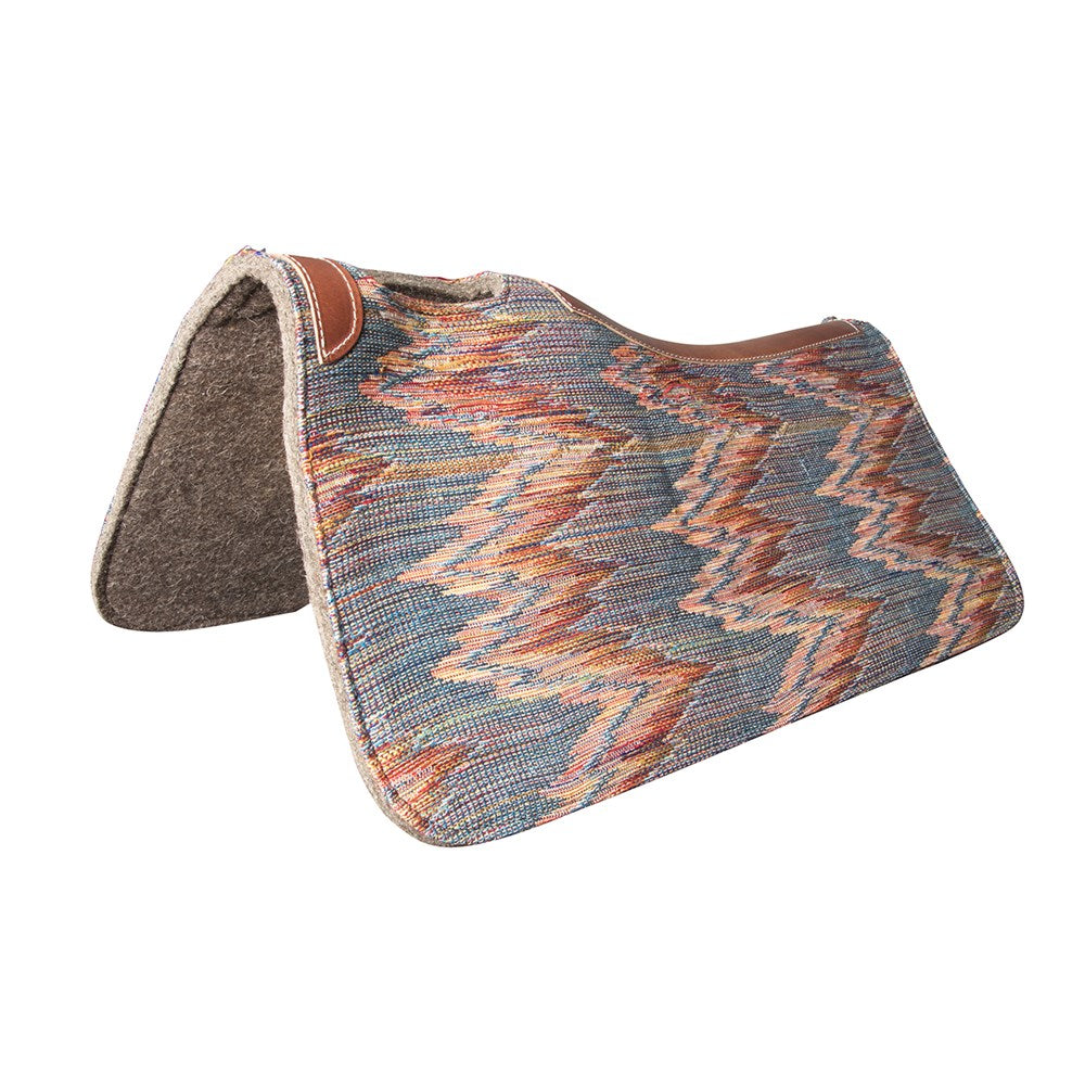 FORT WORTH CONTOURED 1/2in MULTI COLOURED SADDLE PAD-Ranges Country