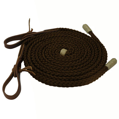 FORT WORTH FLAT POLY SPLIT REINS w/ WATER TIES