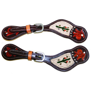 FORT WORTH LADIES CATUS BEADED SPUR STRAPS-Ranges Country