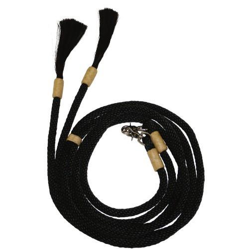 FORT WORTH SOFT ROUND SPLIT REINS w/ HORSEHAIR