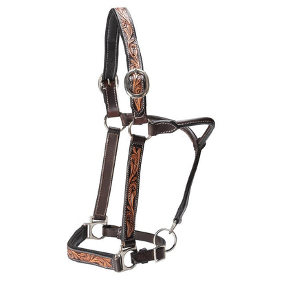 FORT WORTH TOOLED PATTERN LEATHER HALTER-Ranges Country