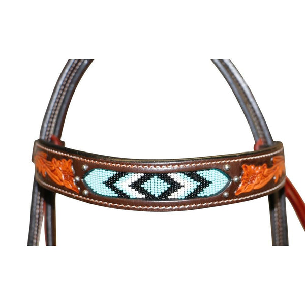 FORT WORTH TURQUOISE BEADED BRIDLE