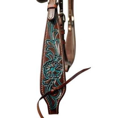 FORT WORTH TURQUOISE FLOWER BRIDLE