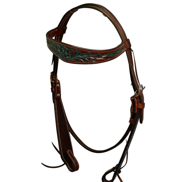 FORT WORTH TURQUOISE FLOWER BRIDLE