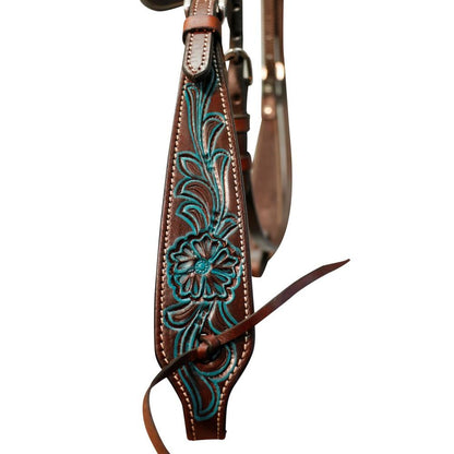 FORT WORTH TURQUOISE FLOWER BRIDLE