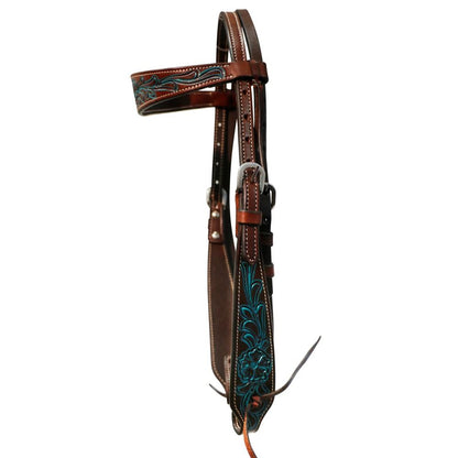 FORT WORTH TURQUOISE FLOWER BRIDLE-Ranges Country
