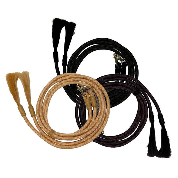 FORT WORTH YACHT CORD SPLIT REINS w/ HORSEHAIR-Ranges Country