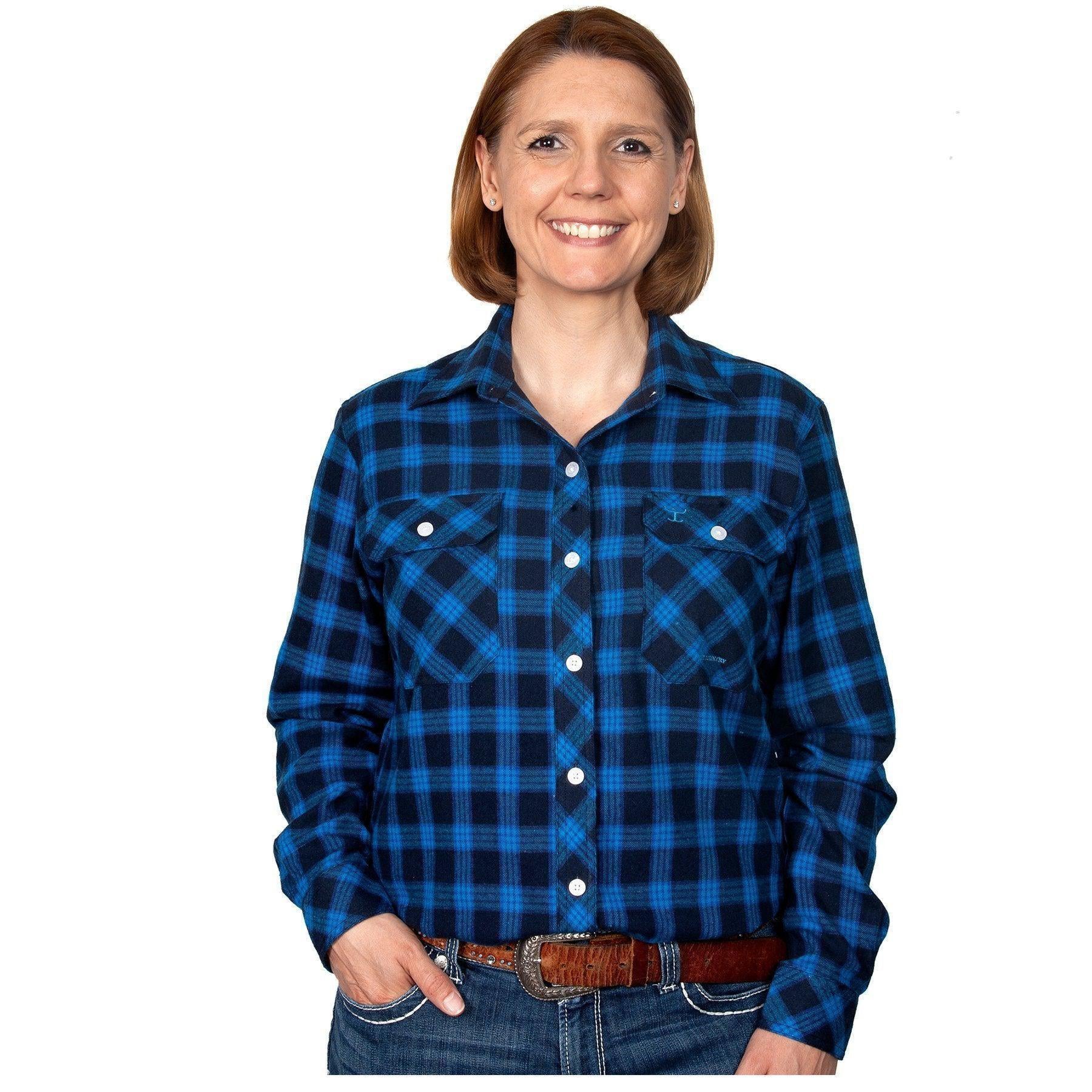 JUST COUNTRY WOMENS BROOKE FLANNEL SHIRT-Ranges Country