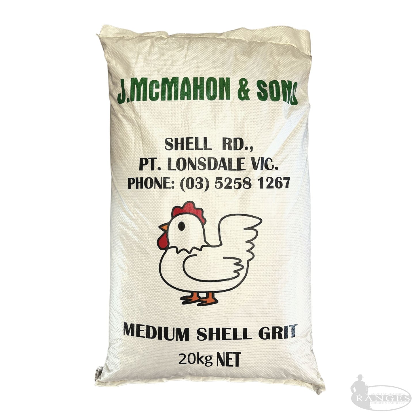 MCMAHONS MEDIUM SHELL GRIT 20KG-Ranges Country