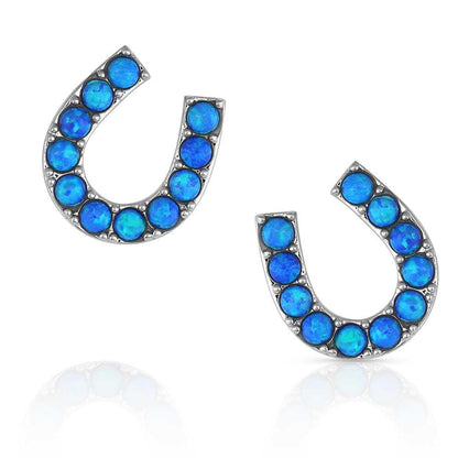 MONTANA WATERS LUCK HORSESHOE OPAL EARRINGS-Ranges Country