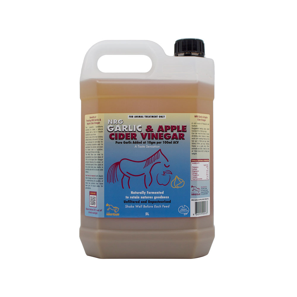 NRG APPLE CIDER VINEGAR W/ GARLIC 5L-Ranges Country