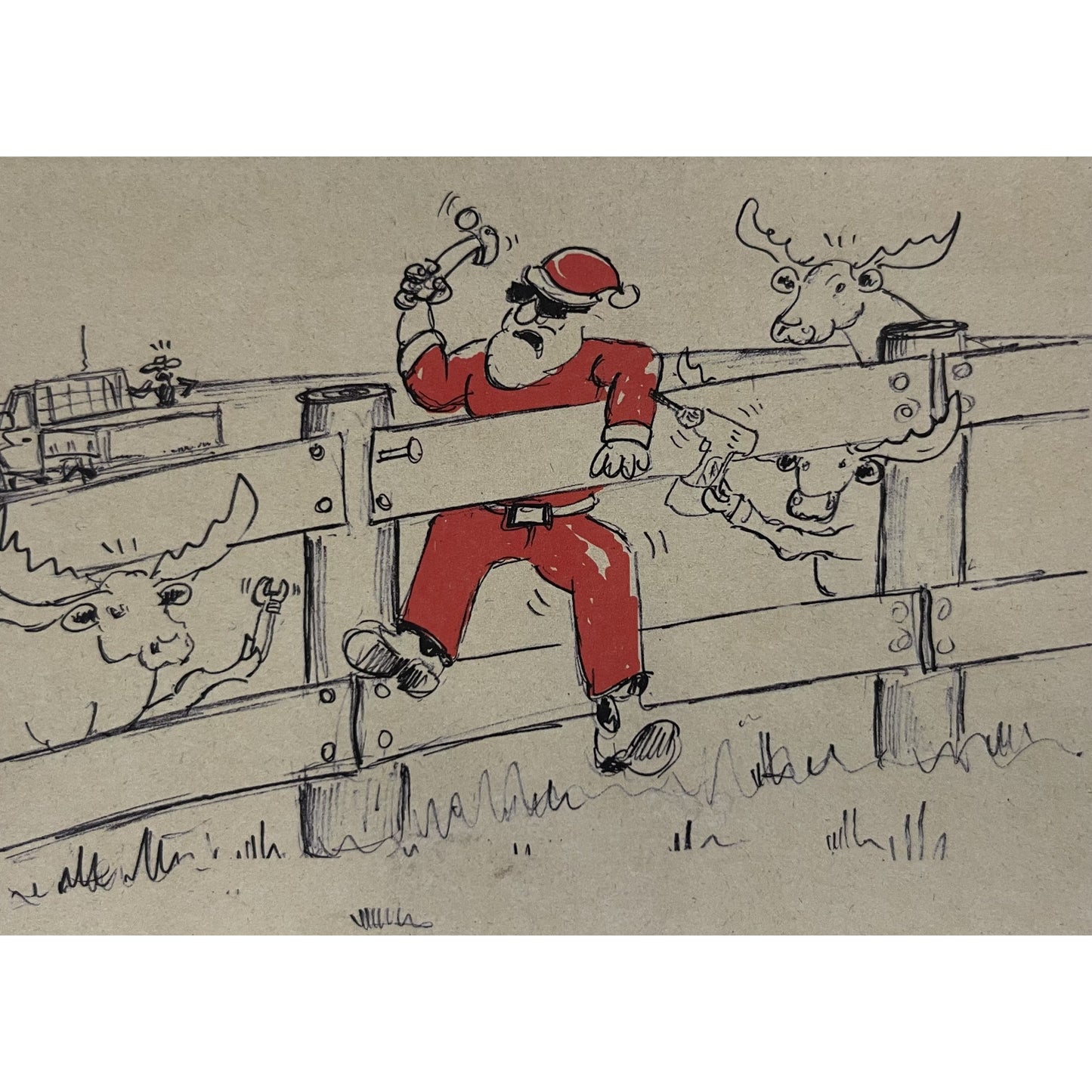 OUTBACK ANTICS CHRISTMAS CARD