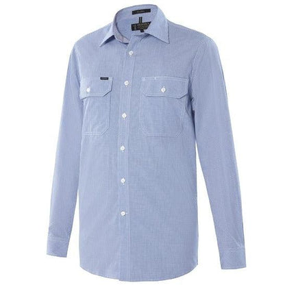 PILBARA MENS DUAL POCKET CHECK SHIRT-Ranges Country