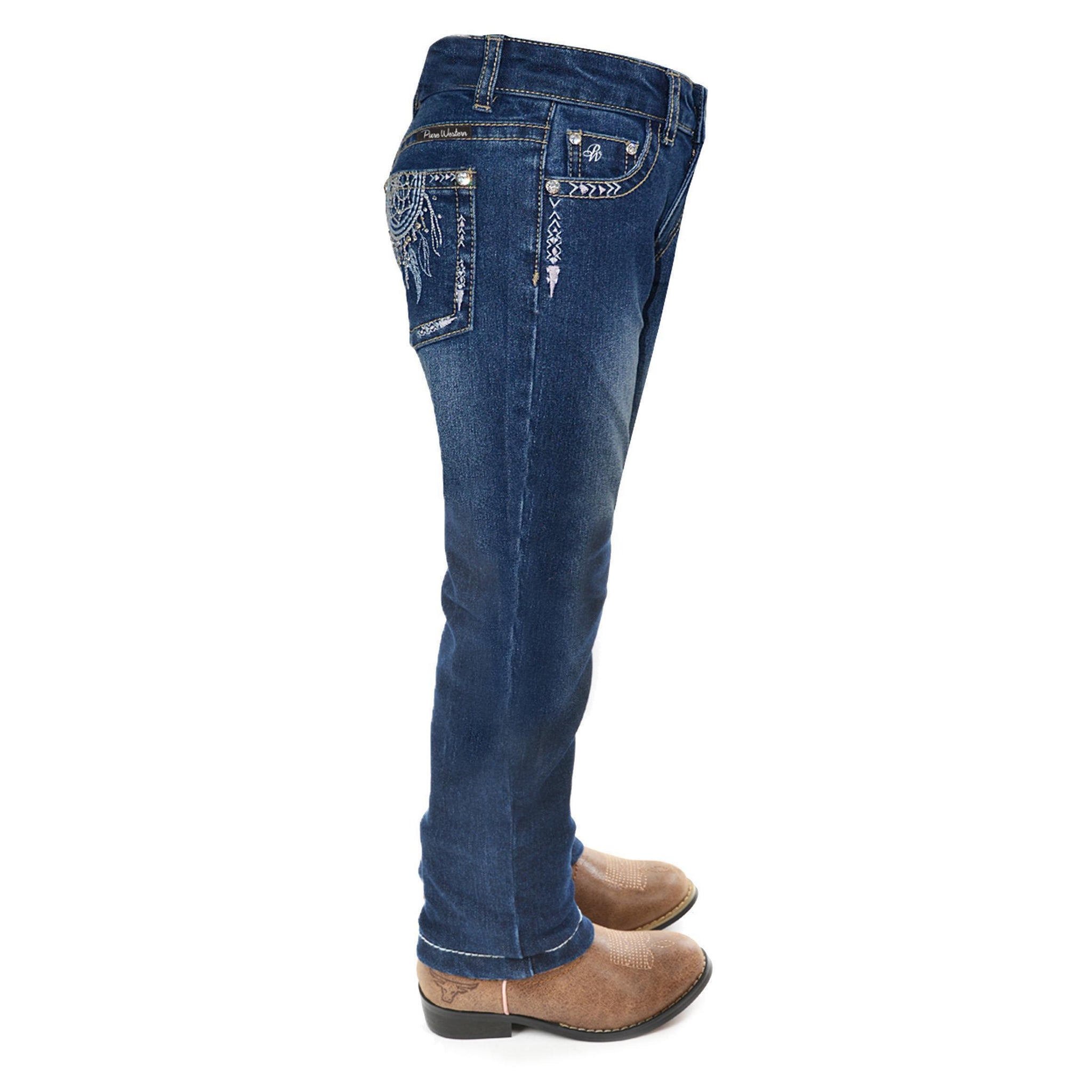 PURE WESTERN GIRLS TRUDY SLIM LEG JEANS-Ranges Country