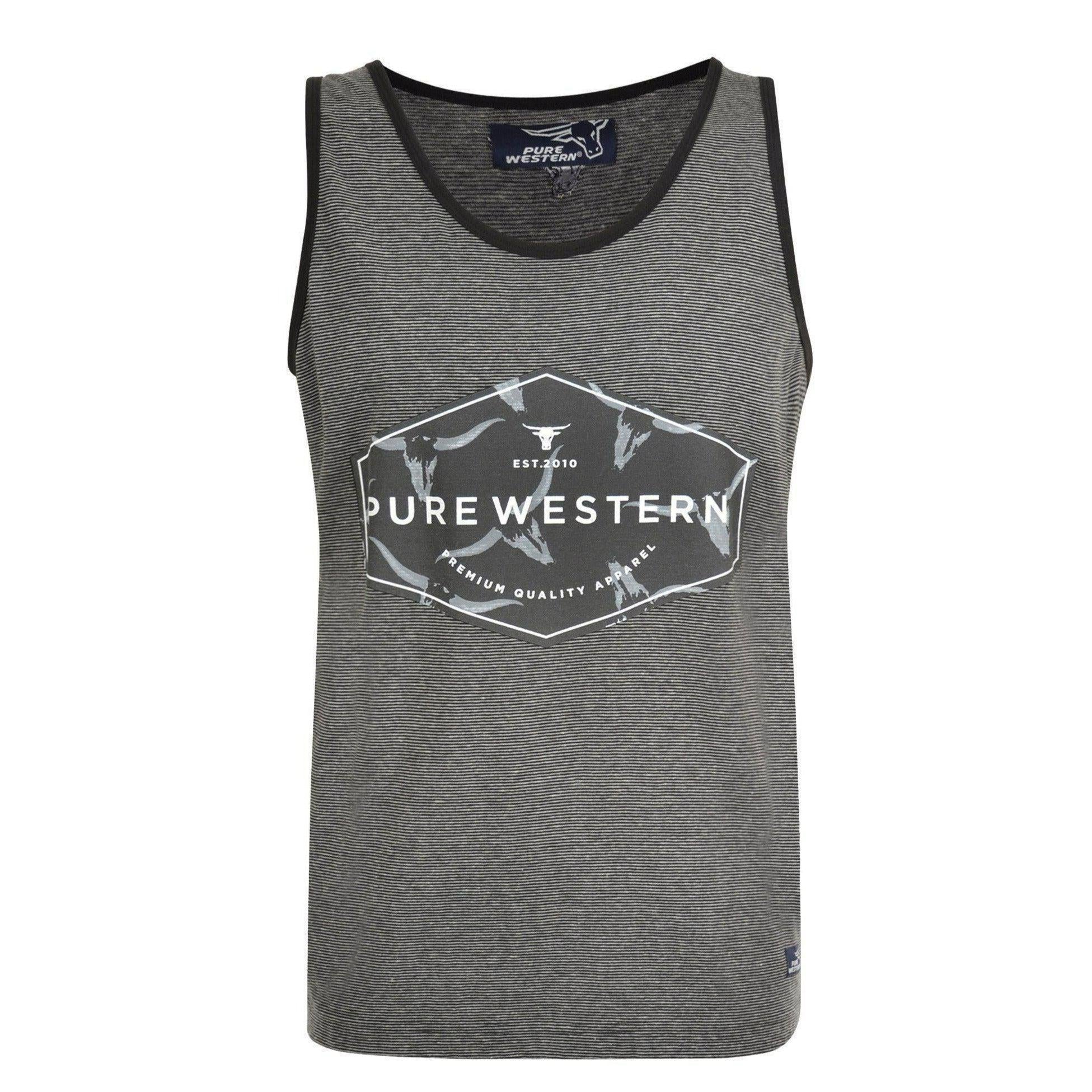 PURE WESTERN MENS JAMES SINGLET-Ranges Country