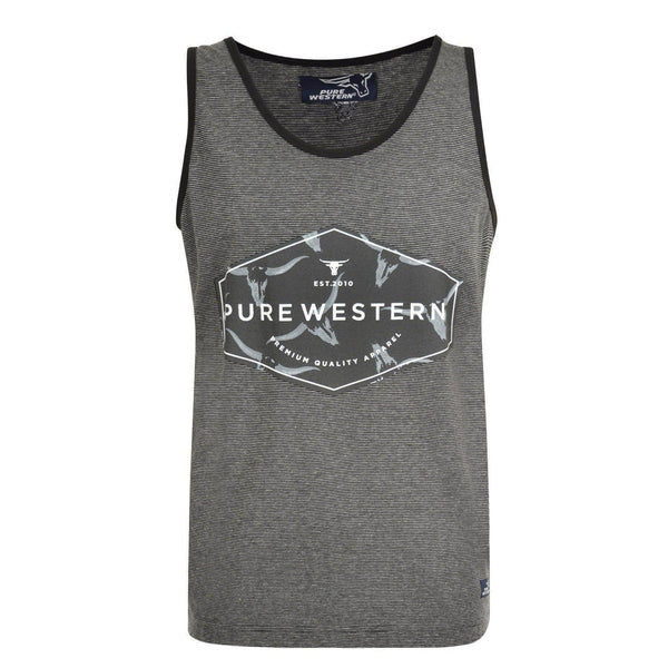 PURE WESTERN MENS JAMES SINGLET-Ranges Country