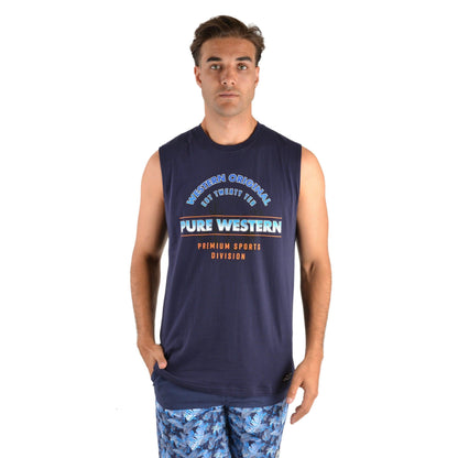 PURE WESTERN MENS LOUIS MUSCLE TANK-Ranges Country