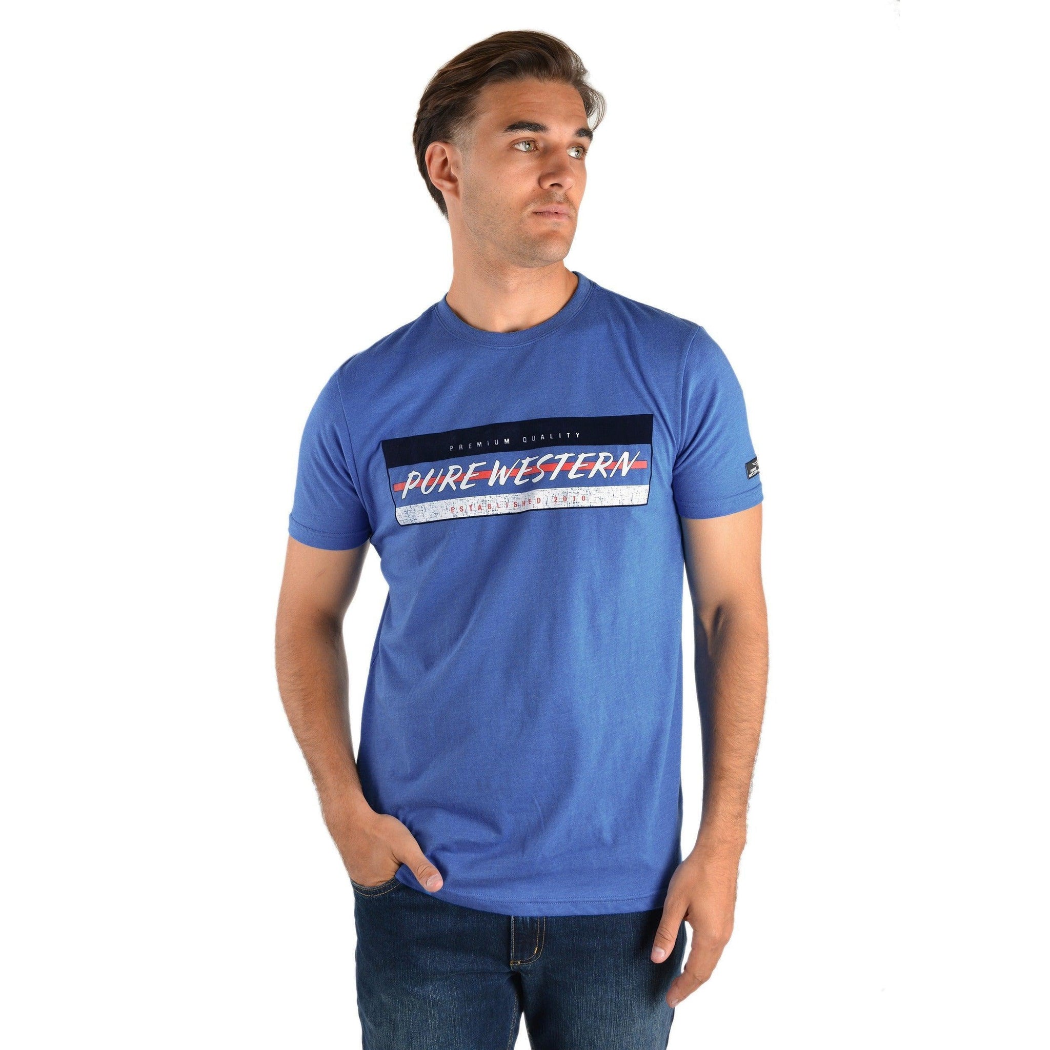 PURE WESTERN MENS SUTTON TEE-Ranges Country