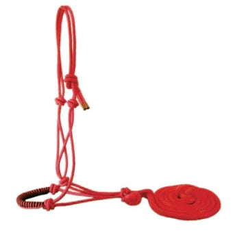 RANCHER KNOTTED ROPE HALTER WITH LEAD