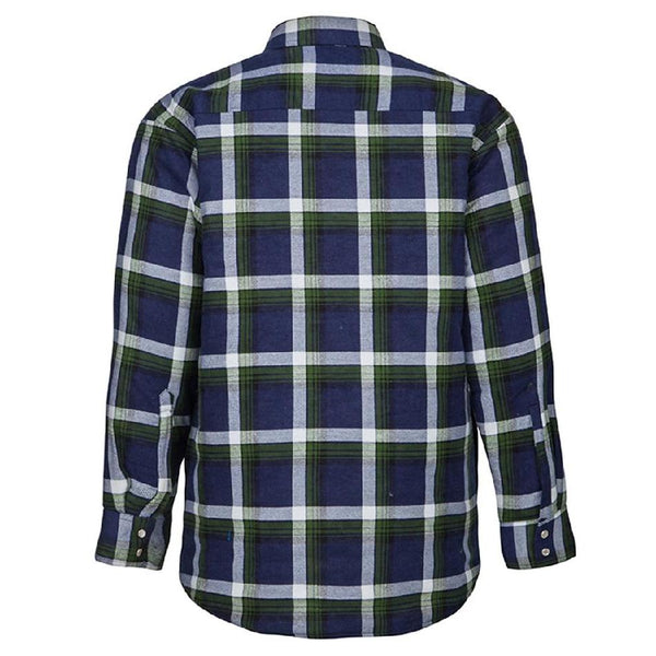 RITEMATE MENS QUILTED FLANNELETTE SHIRT JACKET